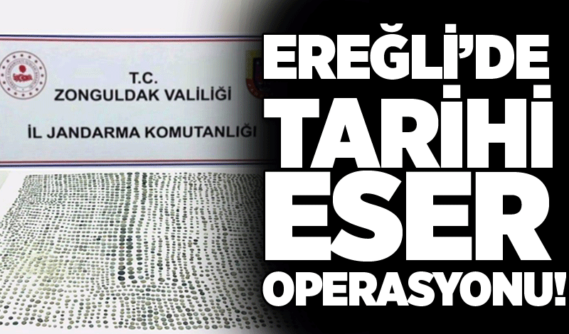 Ereğli’de tarihi eser operasyonu!