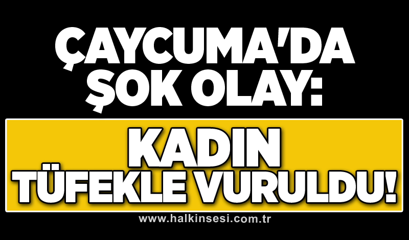 Çaycuma'da şok olay: Kadın tüfekle vuruldu!