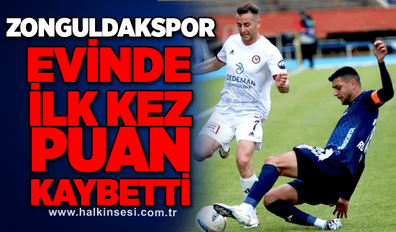 Zonguldakspor evinde ilk kez puan kaybetti