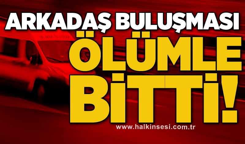 Arkadaş buluşması ölümle bitti!