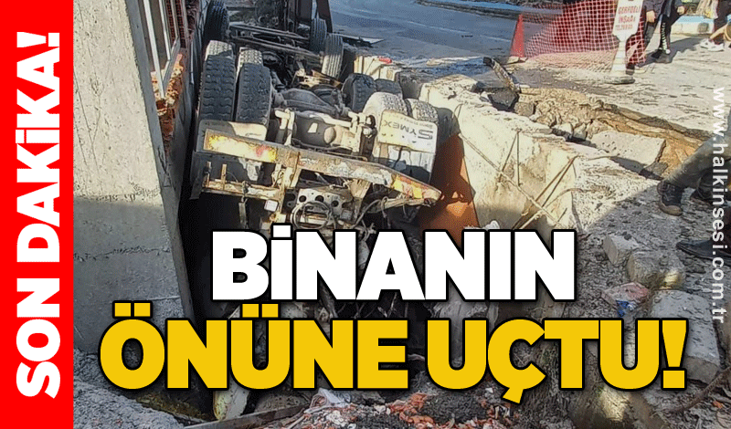 Binanın önüne uçtu!