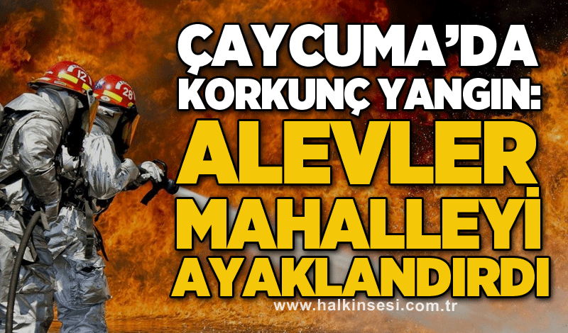 Çaycuma’da korkulu gece: Alevler mahalleyi ayaklandırdı