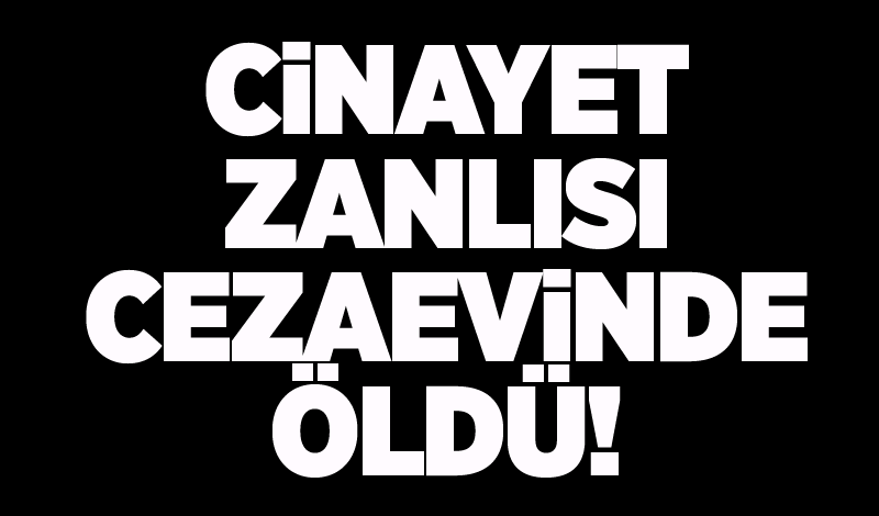 Cinayet zanlısı cezaevinde öldü!