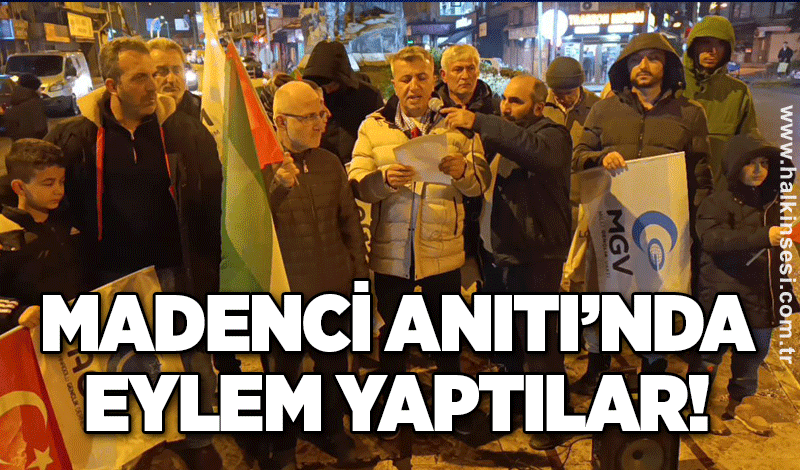 Madenci Anıtı’nda eylem yaptılar!