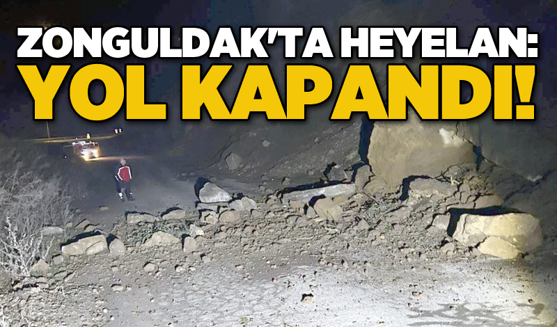 Zonguldak'ta heyelan: Yol kapandı!