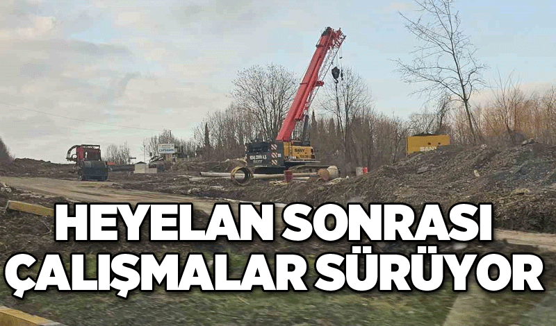 Zonguldak-Ereğli yolunda heyelan sonrası çalışmalar sürüyor