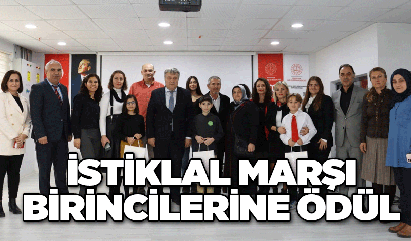 İstiklal marşı birincilerine ödül