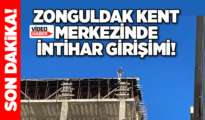 Zonguldak'ta kent merkezinde intihar girişimi