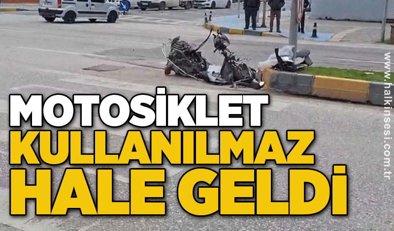 Motosiklet kullanılmaz hale geldi