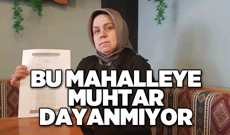 Bu mahalleye muhtar dayanmıyor