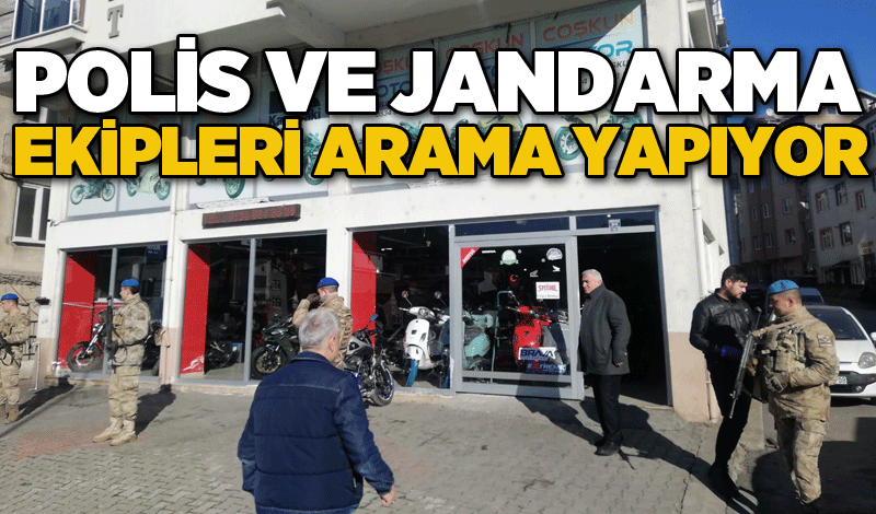 Polis ve jandarma ekipleri arama yapıyor