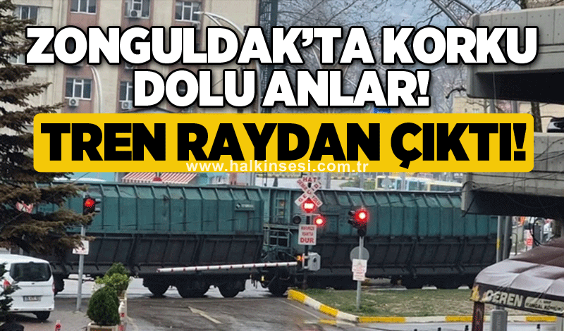 Tren raydan çıktı, Zonguldak’ta korku dolu anlar!