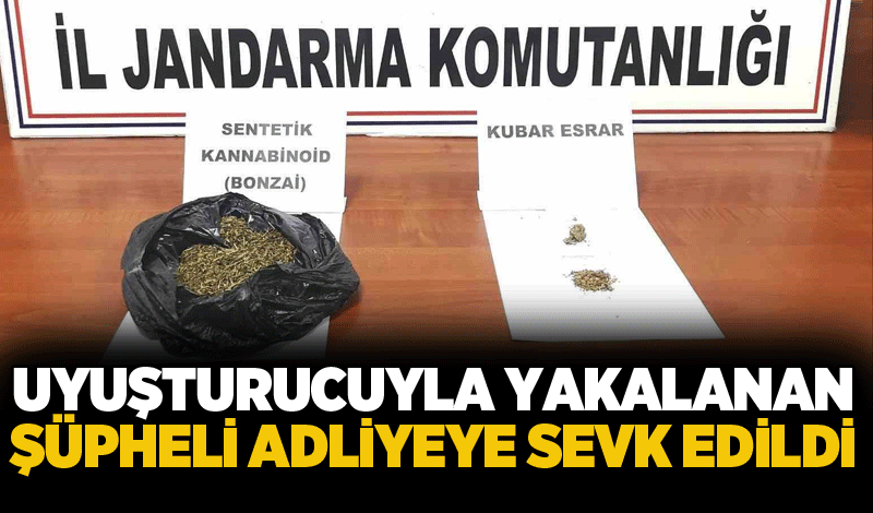 Uyuşturucuyla yakalanan şüpheli adliyeye sevk edildi