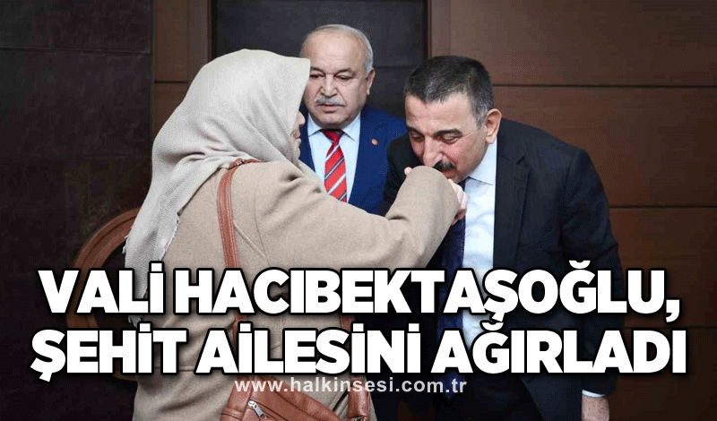 Vali Hacıbektaşoğlu, şehit ailesini ağırladı