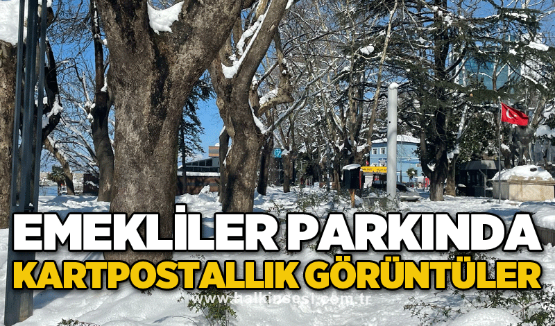 Emekliler parkında kartpostallık görüntüler