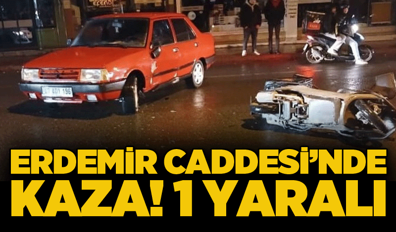 Erdemir Caddesi’nde kaza! 1 yaralı