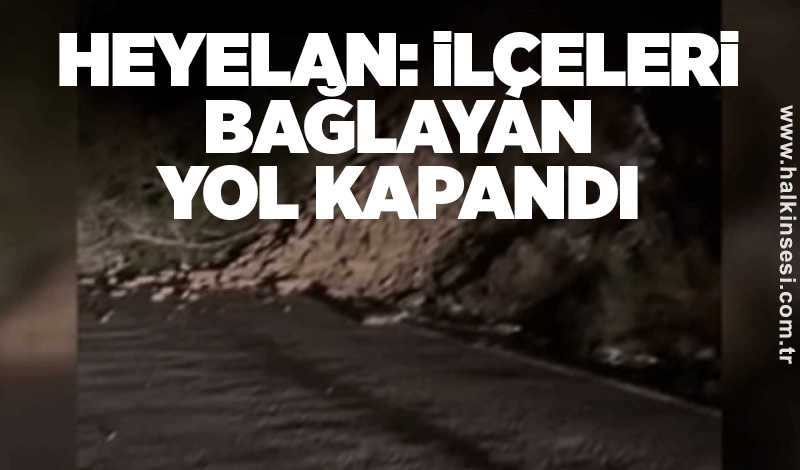 Heyelan: İlçeleri bağlayan yol kapandı