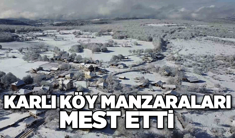 Karlı köy manzaraları mest etti