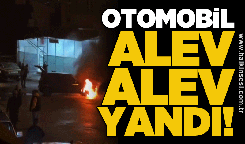 Otomobil alev alev yandı!