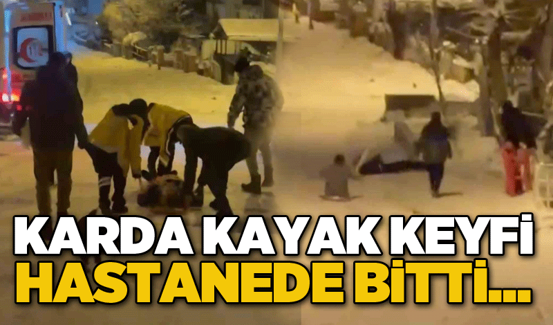 Karda kayak keyfi hastanede bitti...