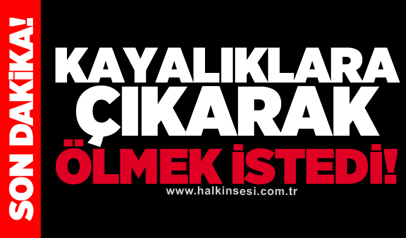 Kayalıklara çıkarak ölmek istedi!