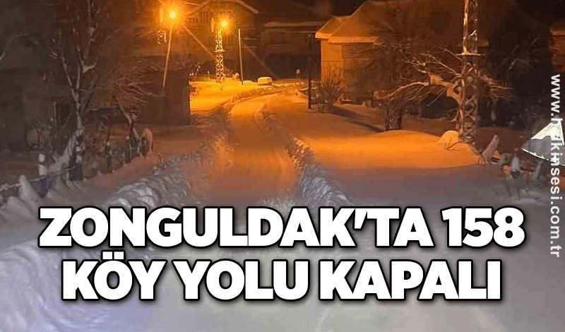 Zonguldak'ta 158 köy yolu kapalı