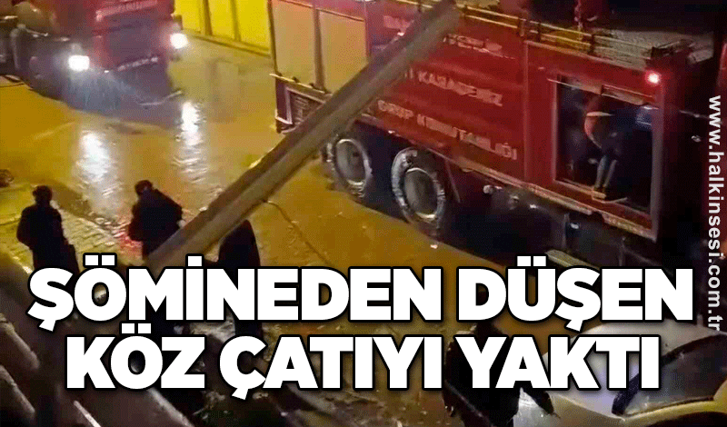 Şömineden düşen köz çatıyı yaktı