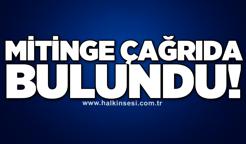 Mitinge çağrıda bulundu