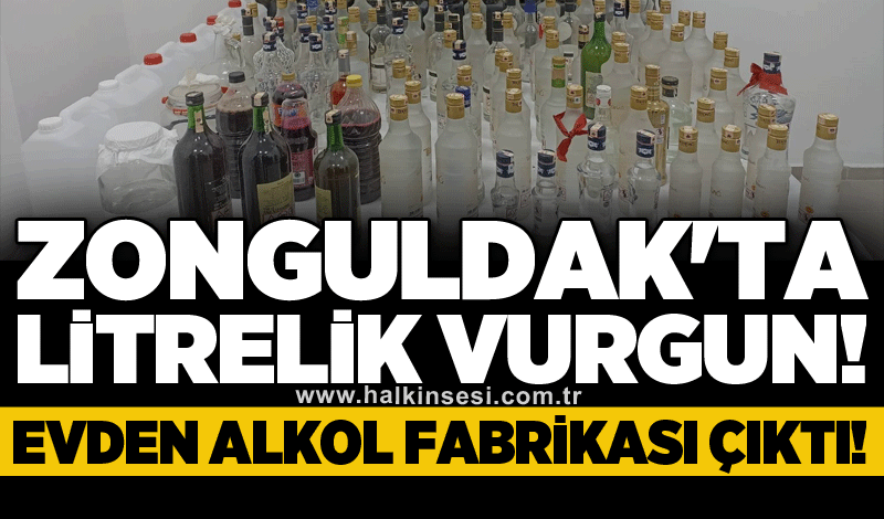 Zonguldak'ta litrelik vurgun: Evden alkol fabrikası çıktı!