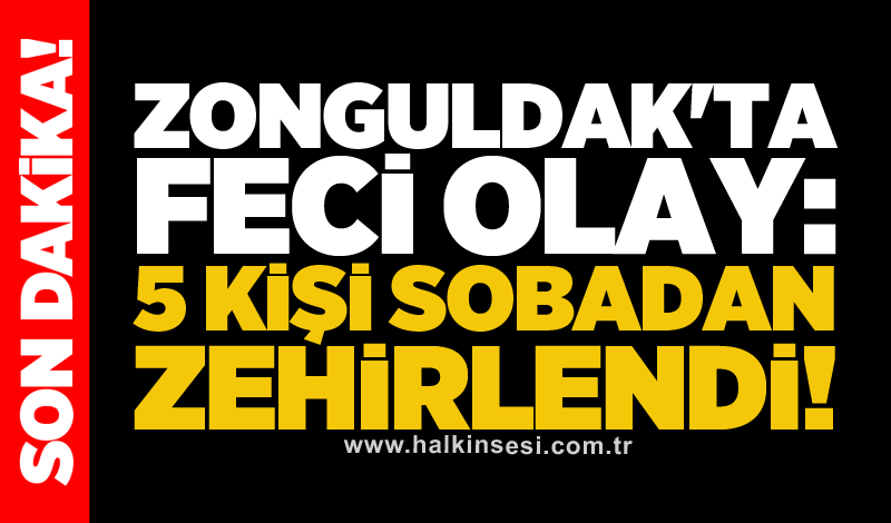 Zonguldak'ta feci olay: 5 kişi sobadan zehirlendi!