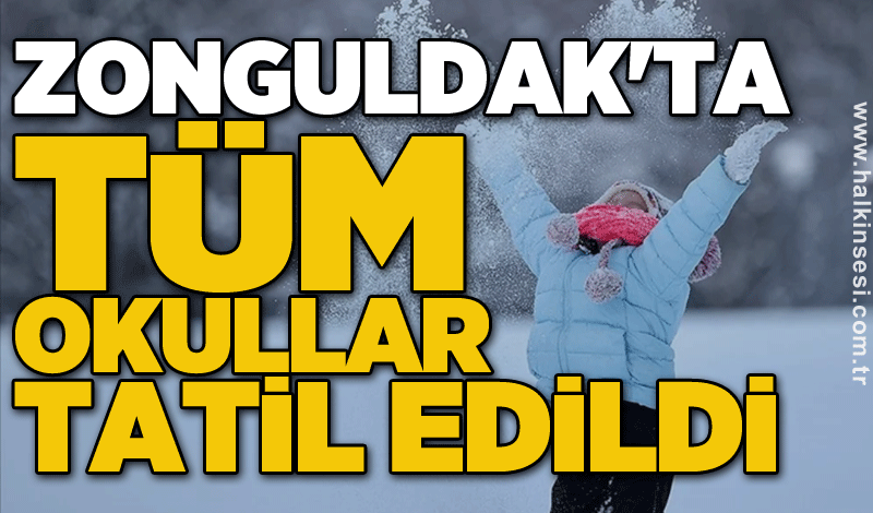 Zonguldak'ta tüm okullar tatil edildi