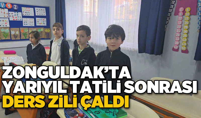 Zonguldak’ta yarıyıl tatili sonrası ders zili çaldı