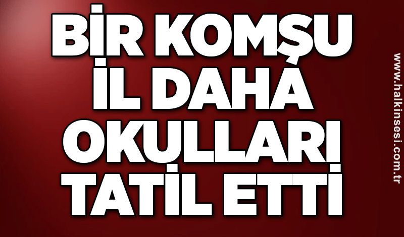 Bir komşu il daha okulları tatil etti