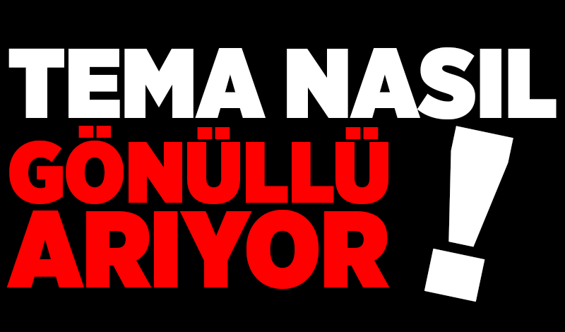 TEMA Nasıl gönüllü arıyor!