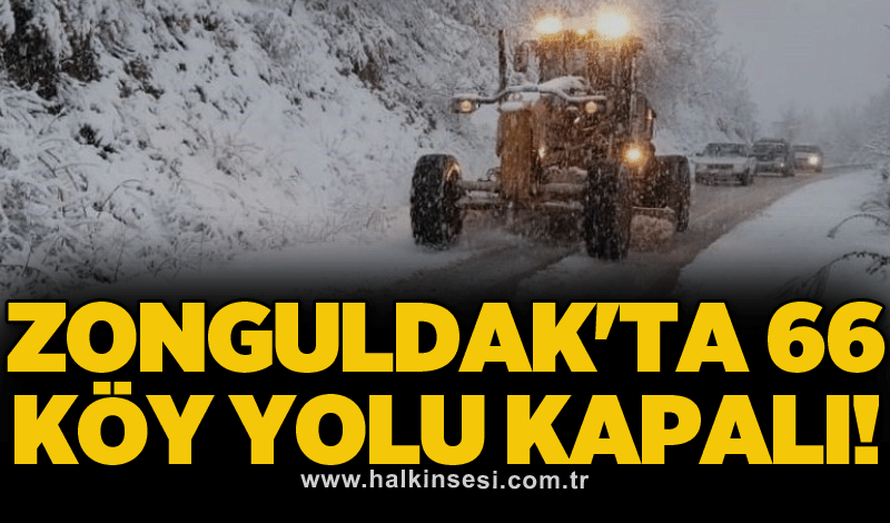 Zonguldak'ta 66 köy yolu kapalı!