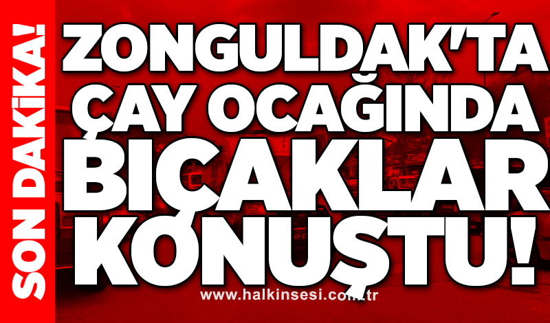 Zonguldak'ta çay ocağında bıçaklar konuştu!