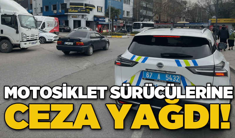 Motosiklet sürücülerine ceza yağdı!