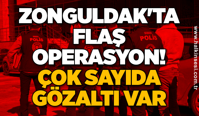 Zonguldak'ta flaş operasyon! Çok sayıda gözaltı var