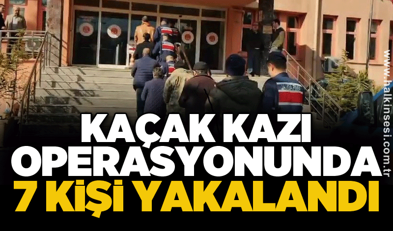 Kaçak kazı operasyonunda 7 kişi yakalandı