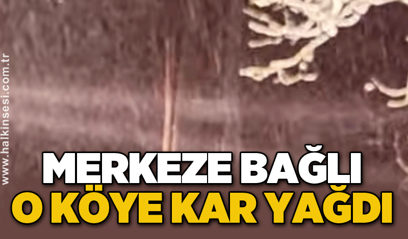 Merkeze bağlı o köye kar yağdı