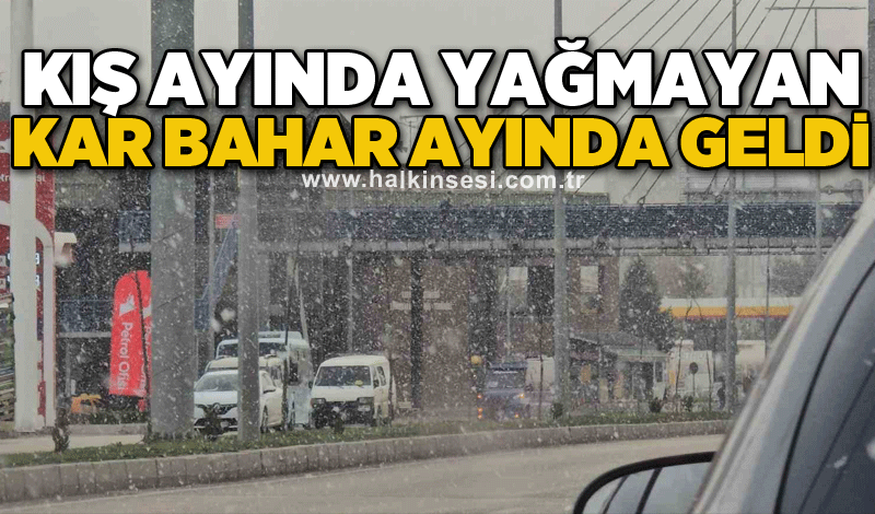 Kış ayında yağmayan kar Bahar ayında geldi