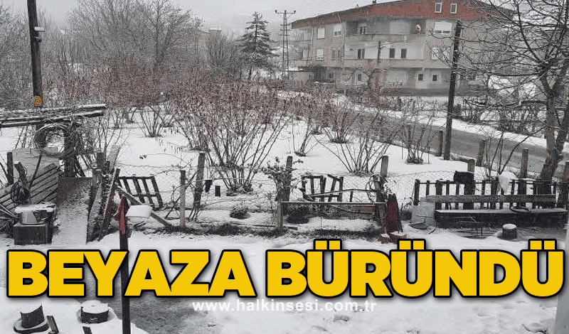 Beyaza büründü