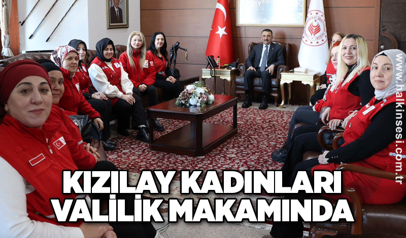 Kızılay kadınları valilik makamında