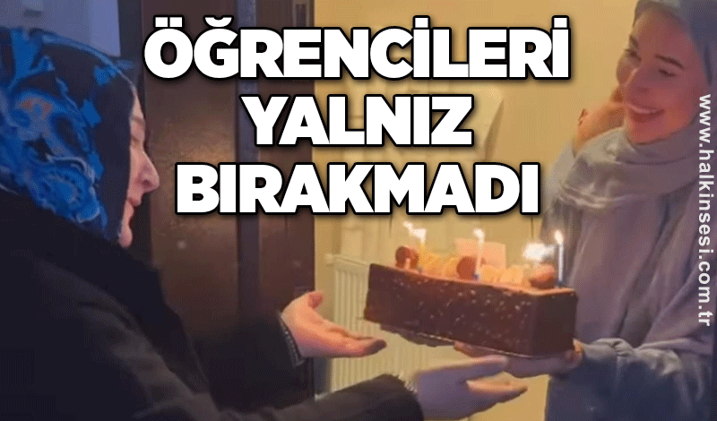 Öğrencileri yalnız bırakmadı