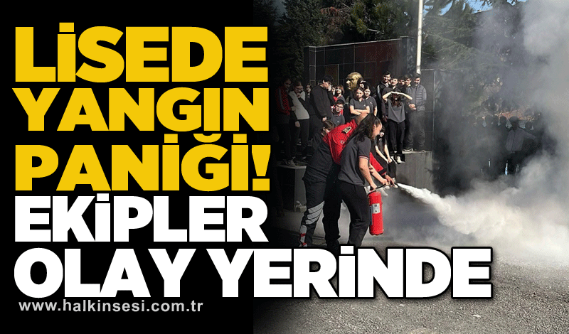 Lisede yangın paniği! Ekipler olay yerinde