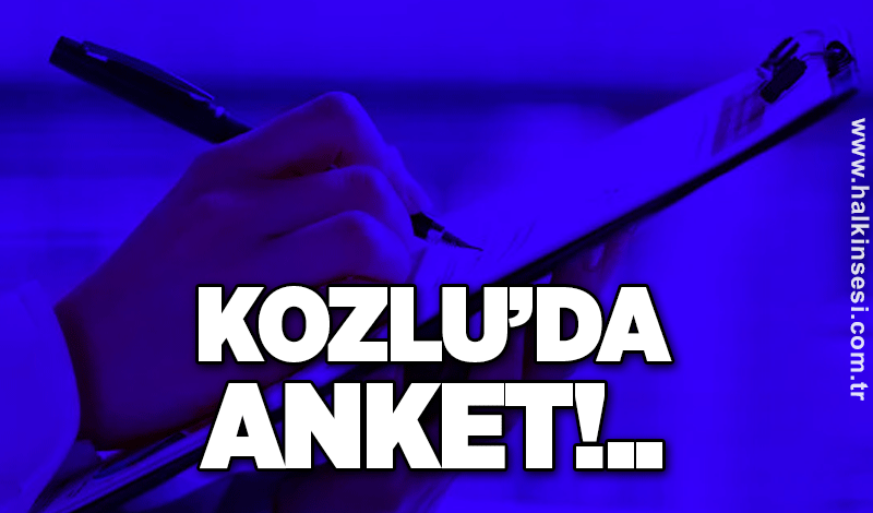 Kozlu'da anket!