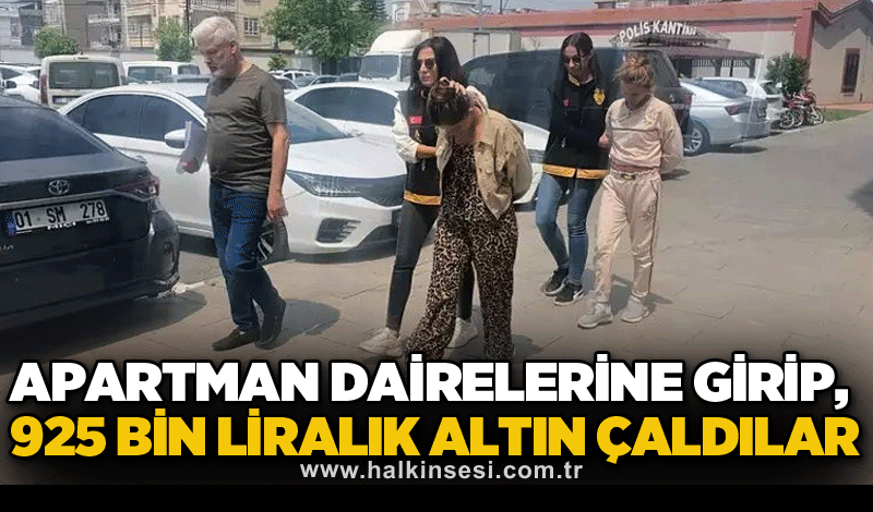 Apartman dairelerine girip, 925 bin liralık altın çaldılar