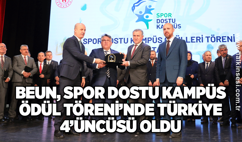 BEUN, Spor Dostu Kampüs Ödül Töreni’nde Türkiye 4’üncüsü Oldu