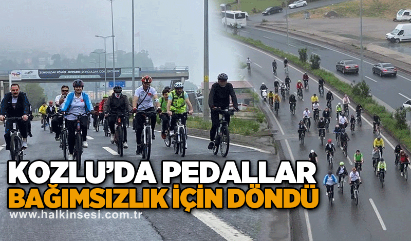 Kozlu’da pedallar bağımsızlık için döndü