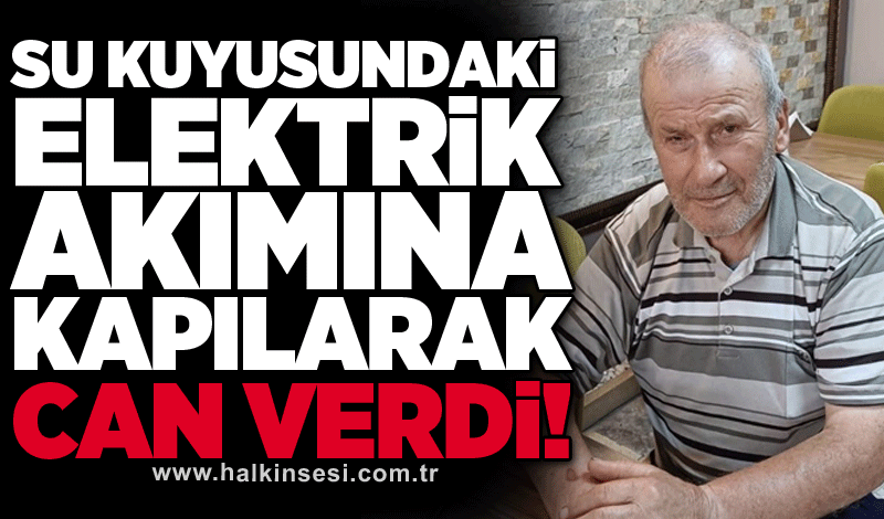 Su kuyusundaki elektrik akımına kapılarak can verdi!